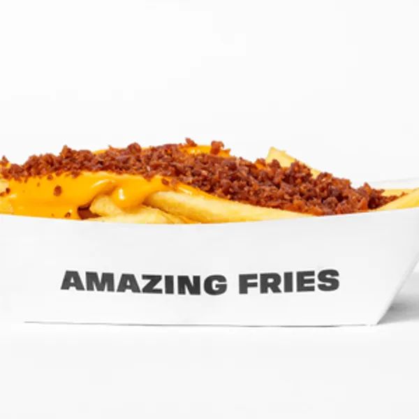 Canoa de Papas con queso y tocineta